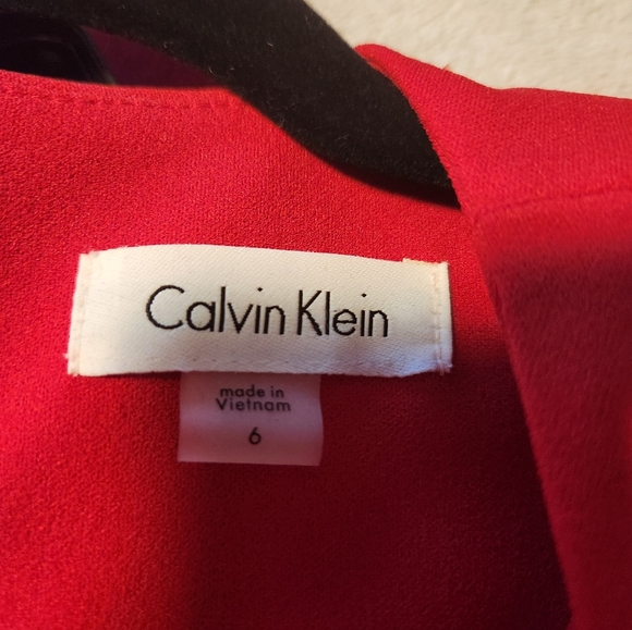 Calvin Klein Vibrant Red Midi Dress - Picture 3 of 3